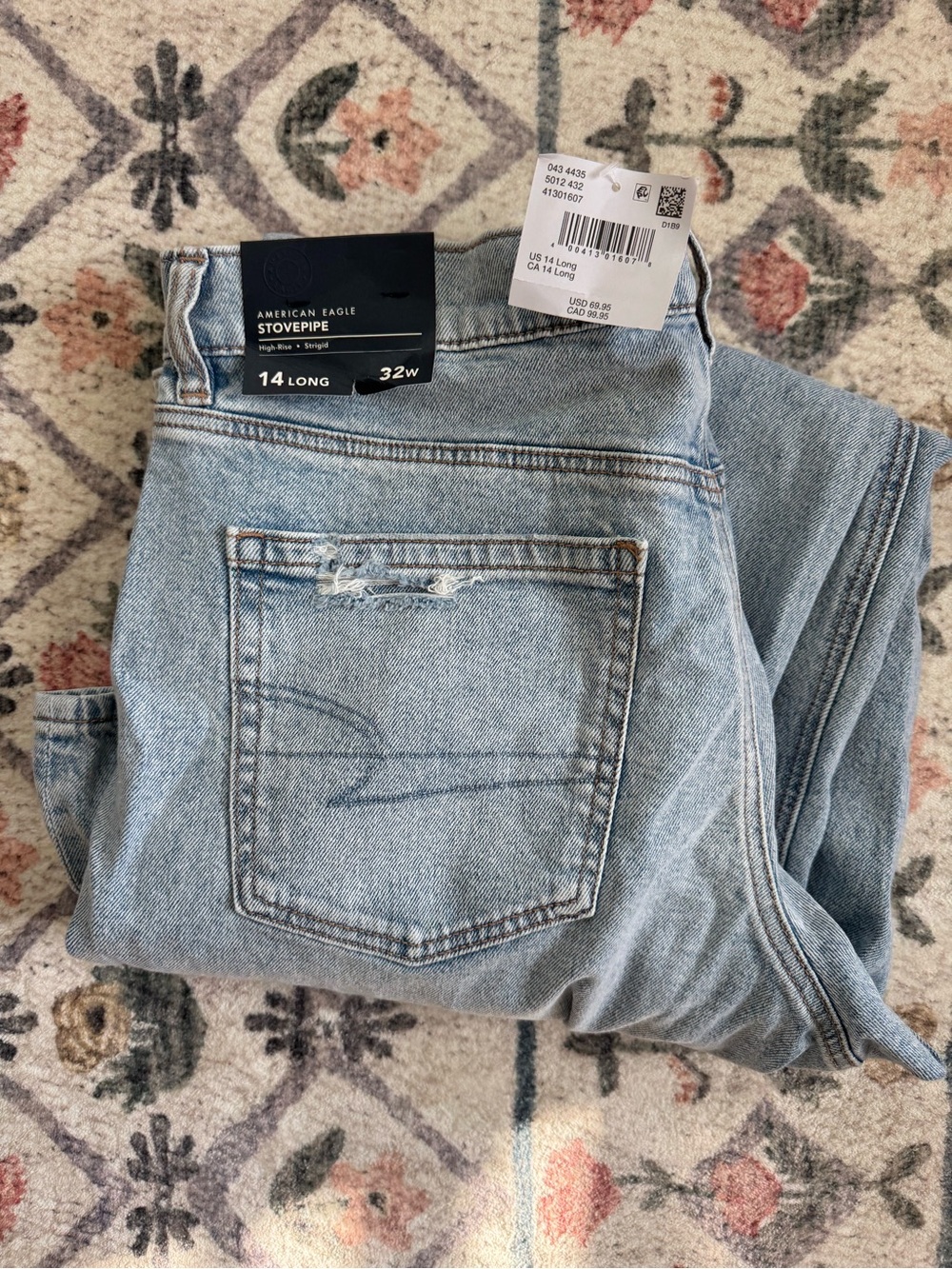 Light Blue Distressed Women’s Jeans - Picture 3 of 3